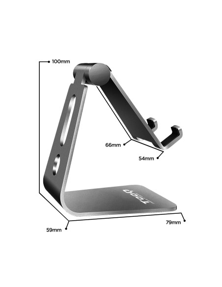 TooQ Soporte de sobremesa ajustable para teléfono   tablet