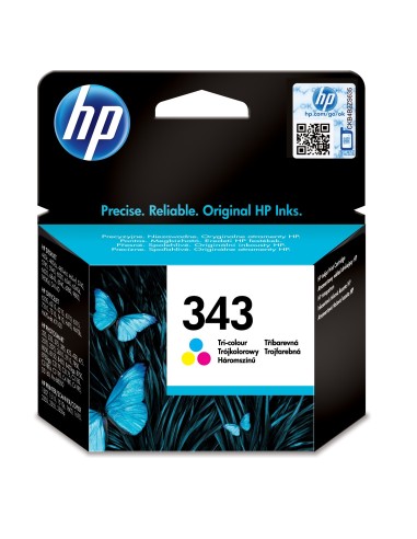HP 343 Tri-color Inkjet Print Cartridge cartucho de tinta 1 pieza(s) Original Rendimiento estándar Cian, Magenta, Amarillo