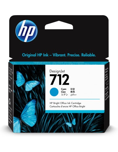 HP 712 cartucho de tinta 1 pieza(s) Original Rendimiento estándar Cian