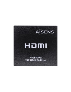 AISENS HDMI DUPLICADOR 4K30HZ 1x2 CON ALIMENTACIÃ?N NEGRO