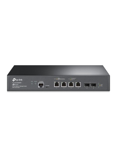 TP-LINK CONMUTADOR ADMINISTRADO L2+ JETSTREAM™ DE 4 PUERTOS 10GBASE-T Y 2 PUERTOS 10GE SFP+ CON POE++ DE 4 PUERTOS