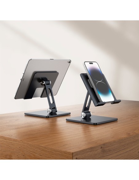 SOPORTE SOBREMESA AISENS TAMAÃ?O XXL AJUSTABLE(2 PIVOTES)PARA MOVIL TABLET GRIS