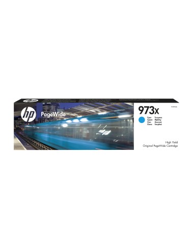 HP 973X cartucho de tinta Original Alto rendimiento (XL) Cian