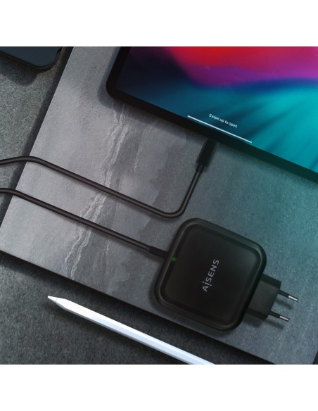 CARGADOR AISENS 65W PD3.0 QC3.0 1XUSB-C 1.2M NEGRO