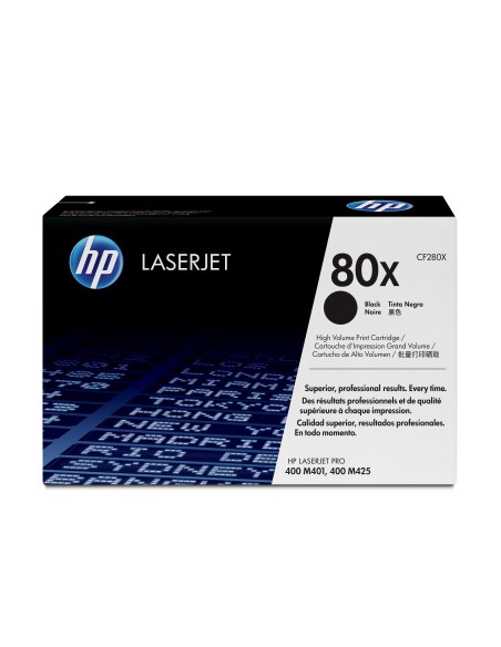 HP 80X svart LaserJet-tonerkassett med hög kapacitet, original cartucho de tóner 1 pieza(s) Negro