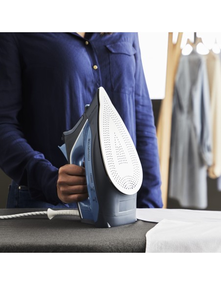 Rowenta Express Steam DW4308 Plancha a vapor Suela Microsteam 300 Láser 2500 W Azul, Blanco