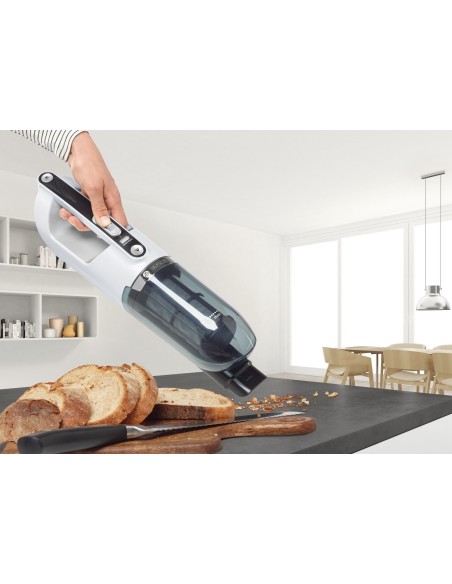 Bosch Serie 4 BBH32551 aspiradora de pie y escoba eléctrica Sin bolsa 0,4 L Metálico, Blanco