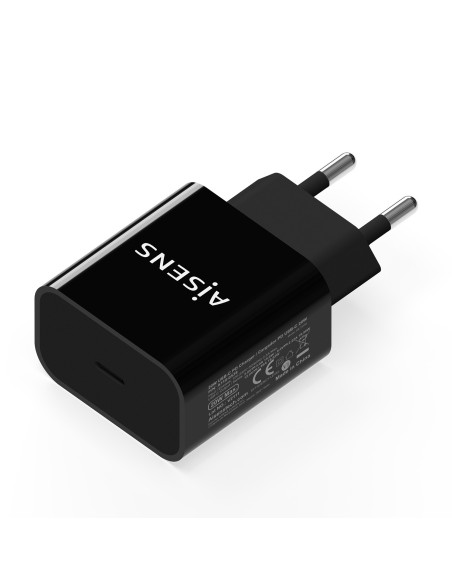 AISENS CARGADOR USB-C PD3.0 1 PUERTO 1xUSB-C 20W NEGRO