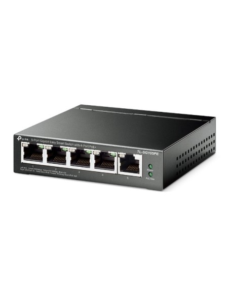 TP-LINK TL-SG105PE switch No administrado L2 Gigabit Ethernet (10 100 1000) Energía sobre Ethernet (PoE) Negro