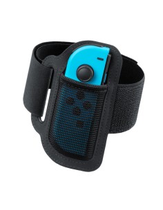 Nintendo Leg Strap Fibra de algodón, Elastano, Nylon, Poliéster Negro