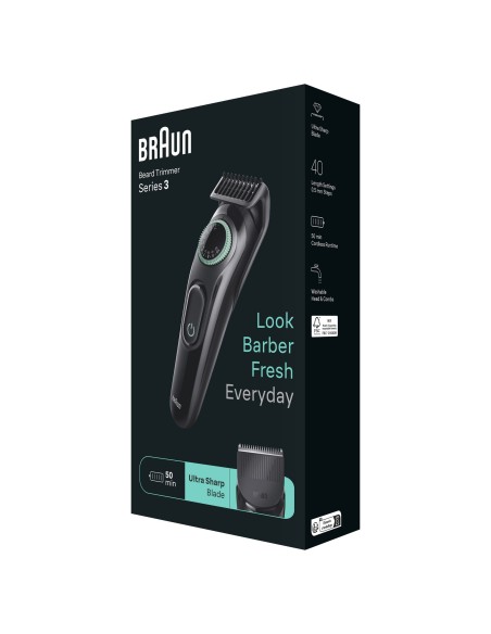 BARBERO CORTAPELOS BRAUN BT3411 BEARD TRIMMER
