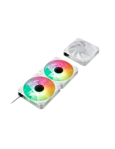 VENTILADOR CAJA ADICIONAL 12 ABYSM GAMING ARCLIGHT2.0 ARGB WHITE PACK3 AB311001W