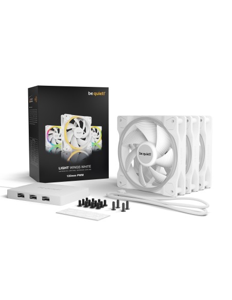 VENTILADOR 120X120 BE QUIET LIGHT WINGS WHITE