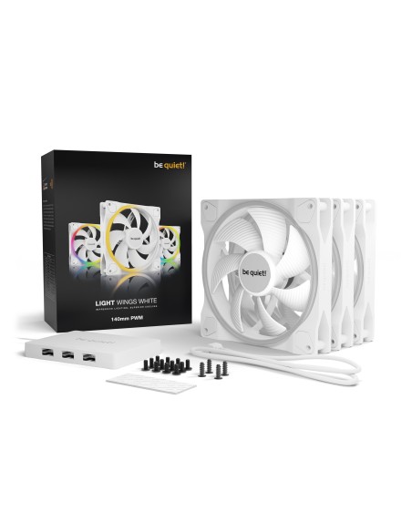 VENTILADOR 140X140 BE QUIET LIGHT WINGS WHITE