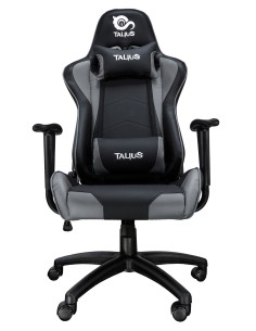 TALIUS Silla Gecko gaming negra gris, brazos fijos, butterfly, base nylon, ruedas nylon, gas clase 4