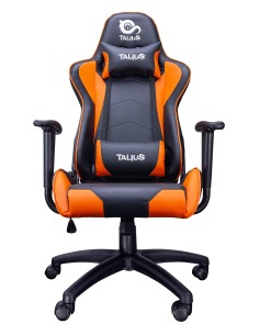 TALIUS Silla Gecko gaming negra naranja, brazos fijos, butterfly, base nylon, ruedas nylon, gas clase 4