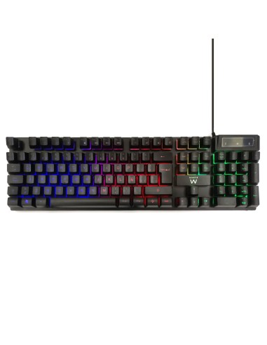 Ewent PL3318 teclado USB QWERTY Español Negro