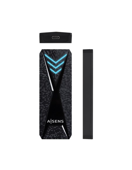 AISENS CAJA EXTERNA M.2 NGFF RGB GAMING ASM2-RGB013B NVMe A USB3.2 GEN2 NEGRA