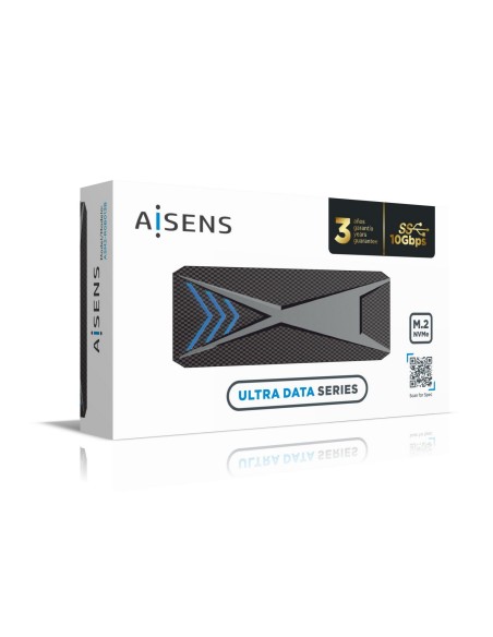 AISENS CAJA EXTERNA M.2 NGFF RGB GAMING ASM2-RGB013B NVMe A USB3.2 GEN2 NEGRA