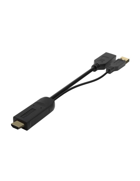 AISENS CONVERSOR ACTIVO HDMI 2.0 A DISPLAYPORT V1.2 HDMI M-USB M-DP H NEGRO 10CM