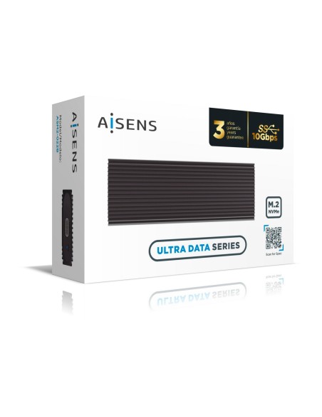 AISENS CAJA EXTERNA M.2 NGFF ASM2-022B NVMe A USB3.2 GEN2 NEGRA