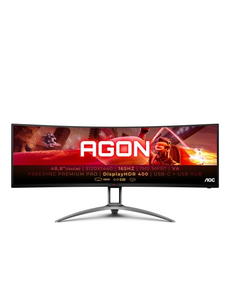 AOC AG493UCX2 48.8" Wide Quad HD 165Hz LED VA 4ms Curvo Negro