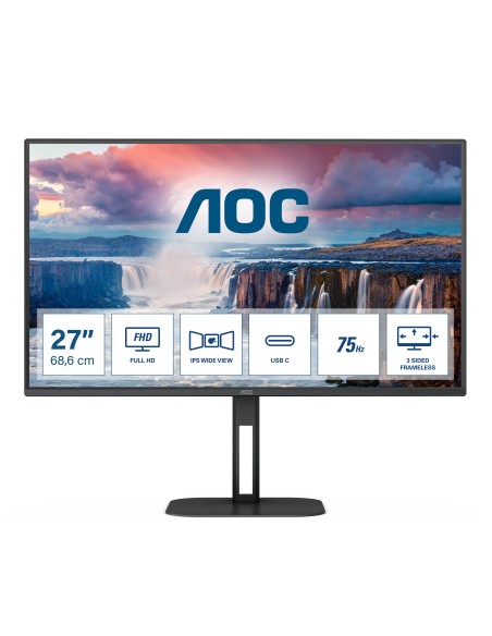 AOC 27V5CE BK 27" Full HD 75Hz LED IPS 4ms Negro