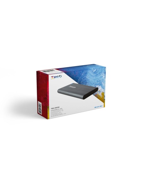 Tooq Caja externa 2,5" SATA USB3.1 Gen1 Gris