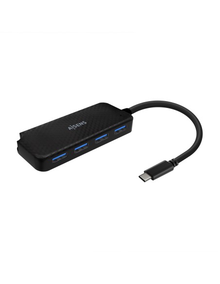 HUB USB-C A 4XUSB-C AISENS 15CM NEGRO