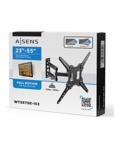 SOPORTE PARED TV MON AISENS 23-55  3 PIVOTES NEGRO