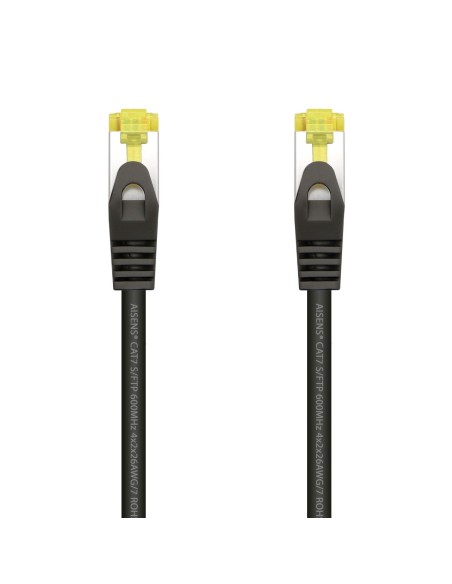CABLE DE RED AISENS LATIGUILLO RJ45 LSZH CAT.7 SFTP PIMF AWG26 NEGRO 0.5M