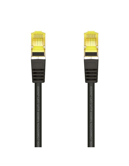 CABLE DE RED AISENS LATIGUILLO RJ45 LSZH CAT.7 SFTP PIMF AWG26 NEGRO 0.5M