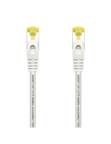 CABLE DE RED AISENS LATIGUILLO RJ45 LSZH CAT.7 SFTP PIMF AWG26 BLANCO 0.5M