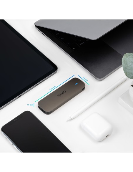 Tooq Caja Externa M.2 NGFF USB3.1 GEN1 Marrón