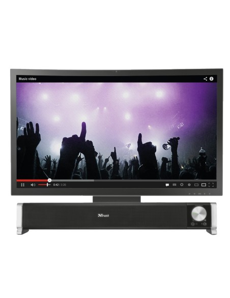 Trust Asto altavoz soundbar 6 W Negro, Plata