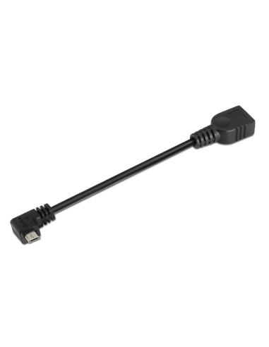 CABLE OTG ACODADO USB(A)H A MICRO USB(B)M 2.0 15CM
