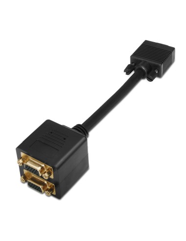 ADAPTADOR VIDEO 2XSVGA HDB15 AISENS 20CM GOLD