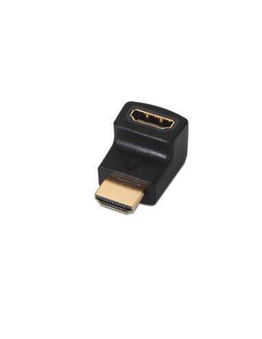 ADAPTADOR ACODADO HDMI(A)H A HDMI(A)M AISENS NEGRO