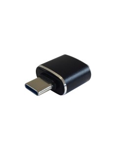 AISENS Mini adaptador USB 3.1 Gen2 3A, tipo USB-C M-A H, Neg