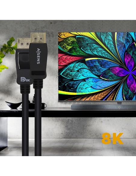 AISENS Cable Displayport Certificado V1.4 8k@60hz, DP M-DP M