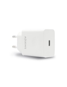 AISENS Cargador USB-C PD 3.0 1 Puerto 1x USB-C 20 W, Blanco