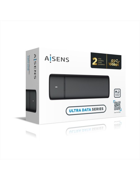 CAJA EXTERNA SSD M.2 USB 3.2 SATA AISENS NEGRO