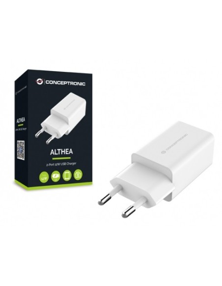 CONCEPTRONIC CARGADOR A PARED ALTHEA 2 USB 5V 12W ALTHEA06W