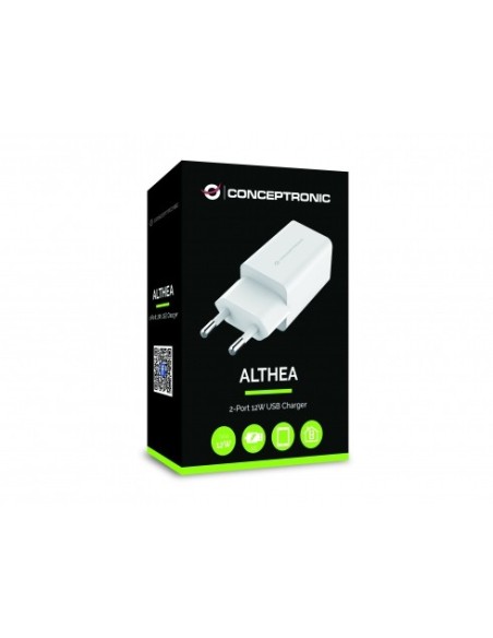 CONCEPTRONIC CARGADOR A PARED ALTHEA 2 USB 5V 12W ALTHEA06W