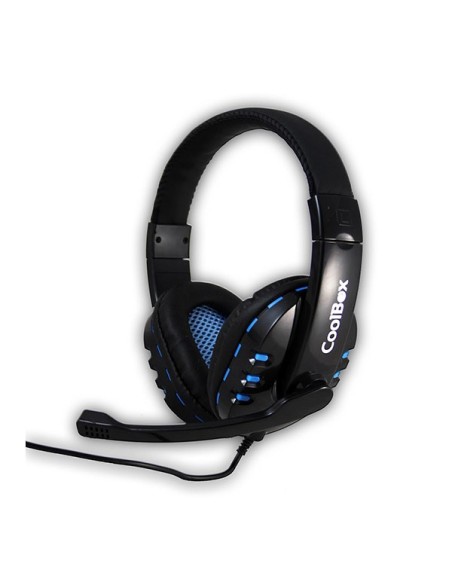 CoolBox Bluelight G2 Binaural Diadema Negro, Azul
