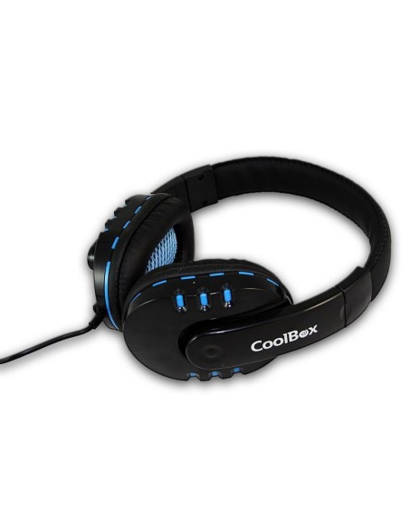 CoolBox Bluelight G2 Binaural Diadema Negro, Azul