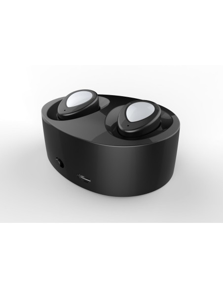 CoolBox COO-AUBPO2-BK auriculares para móvil Binaural Dentro de oído Negro Inalámbrico