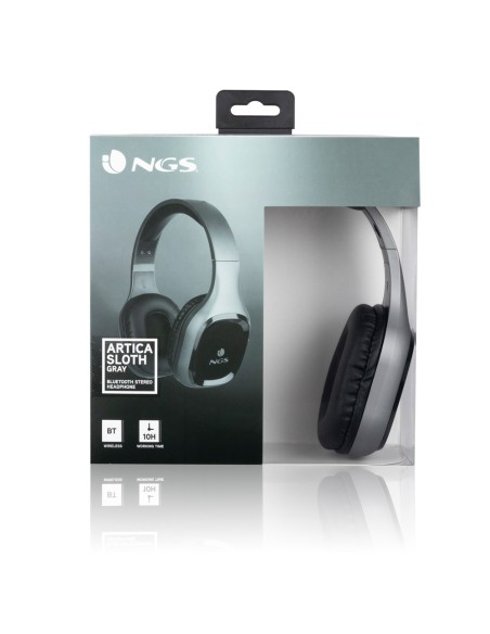 NGS Artica Sloth Auriculares Diadema Conector de 3,5 mm Bluetooth Gris