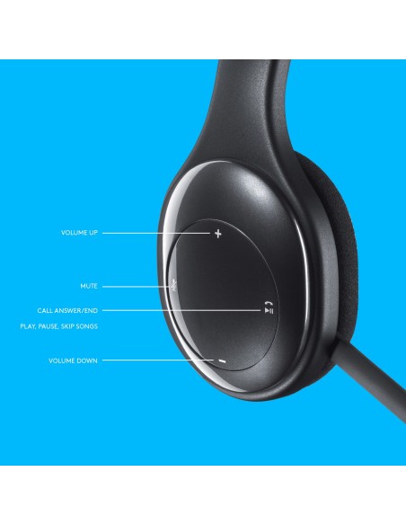 Logitech H800 Bluetooth Wireless Headset Auriculares Inalámbrico Diadema Oficina Centro de llamadas Negro