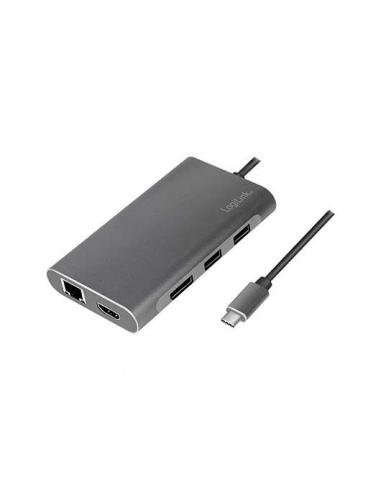 HUB USB-C 3.2 LOGILINK DOCKING PLATA